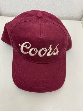 American Needle Maroon Baseball Cap with Black Trim